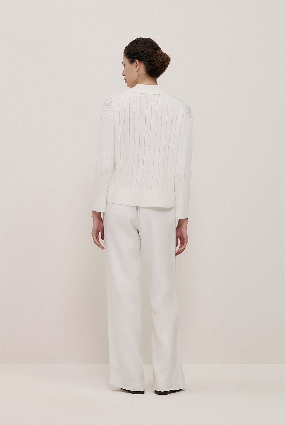 Cotton Cashmere Fine Cable Polo