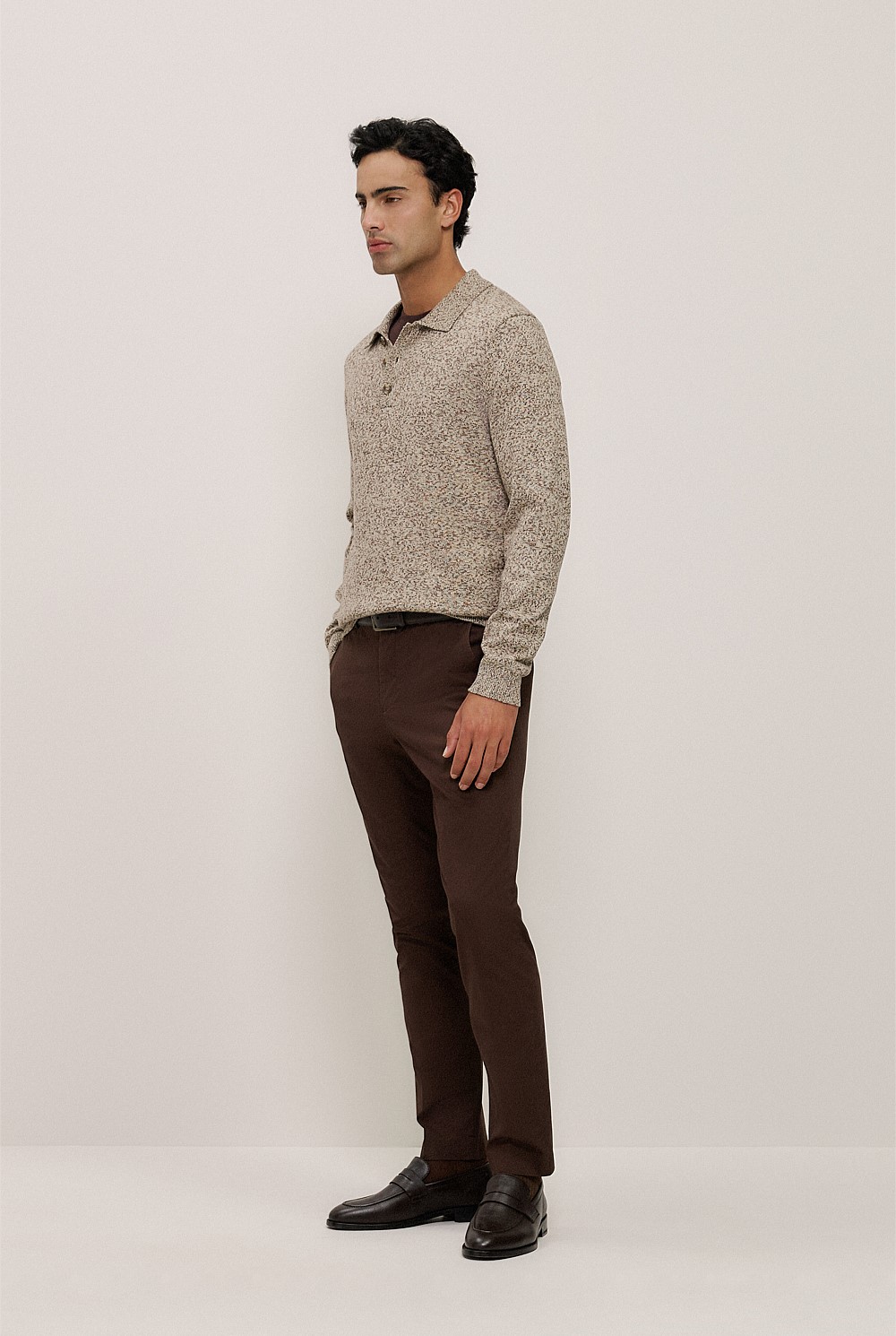 Cotton Speckle Knit Polo