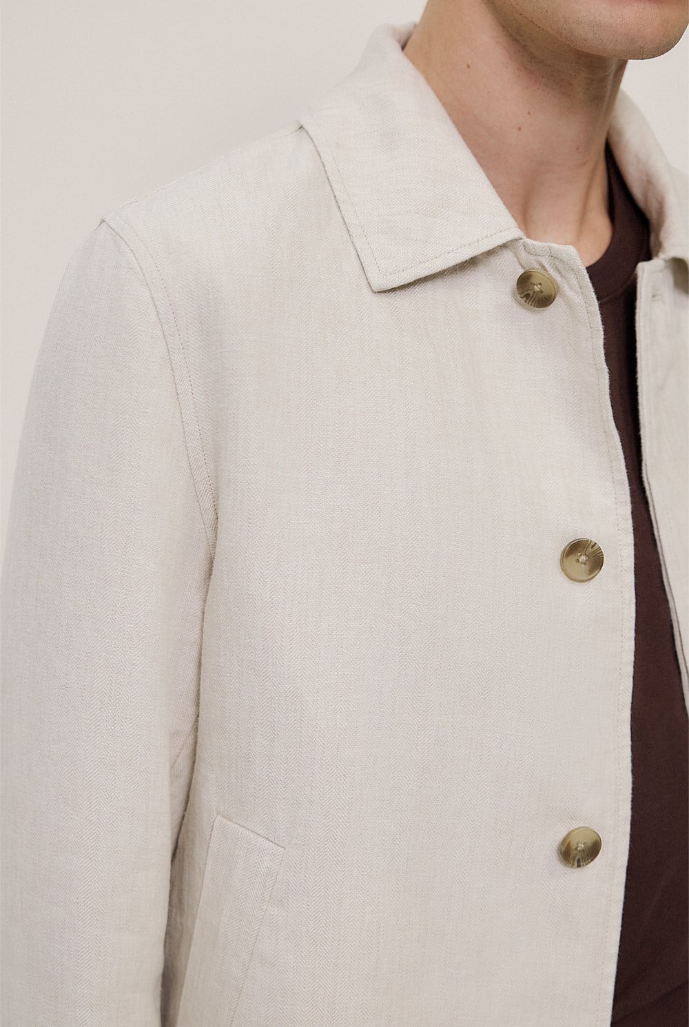 Linen Harrington Jacket