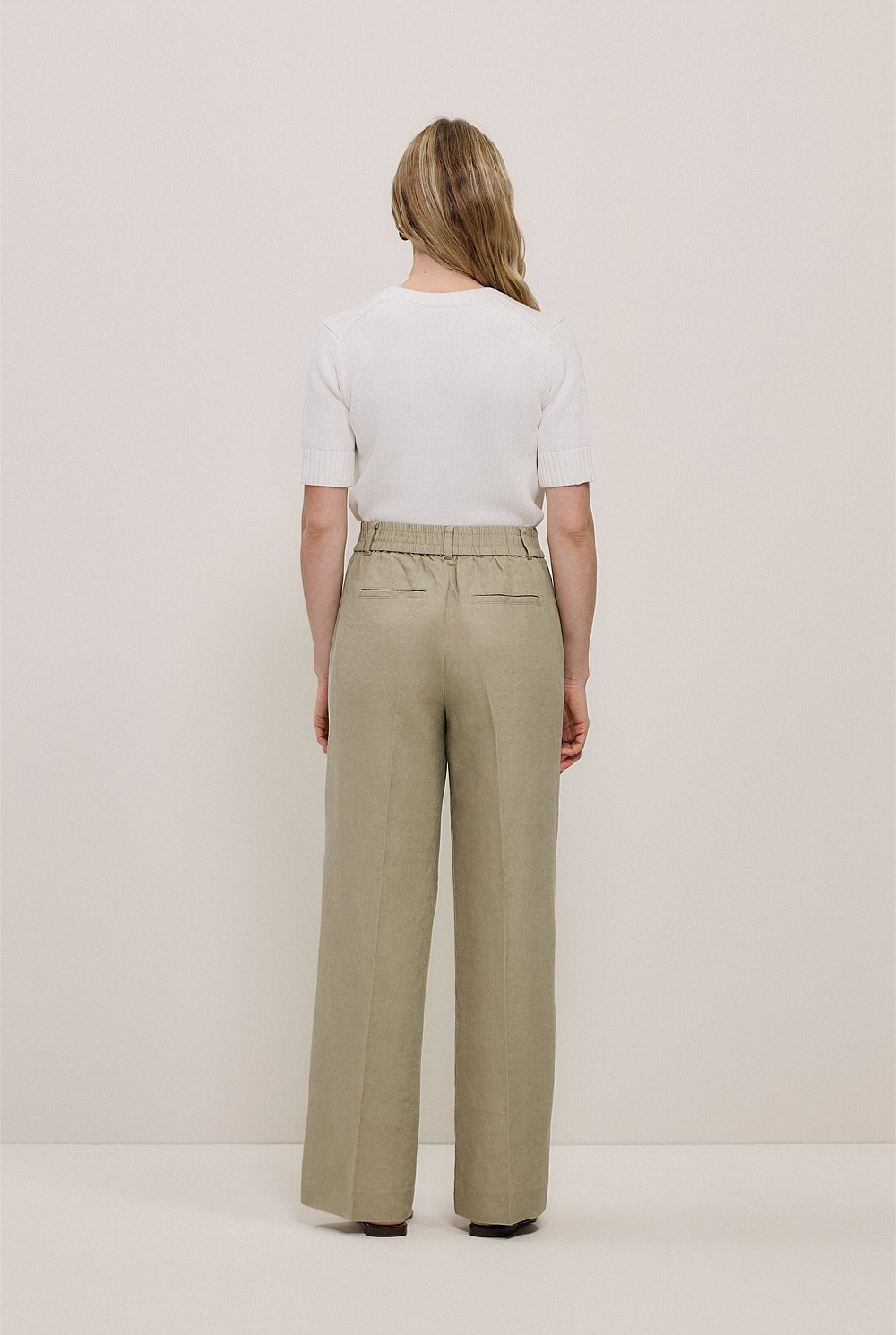Linen Pintucked Pant