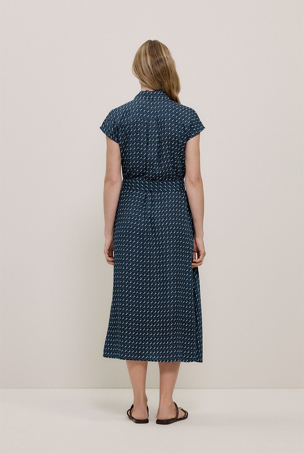Cavelle Cap Sleeve Shirt Dress