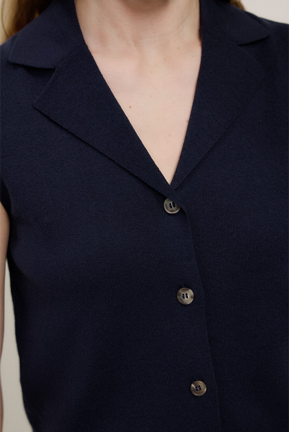Cotton Cashmere Knit Vest