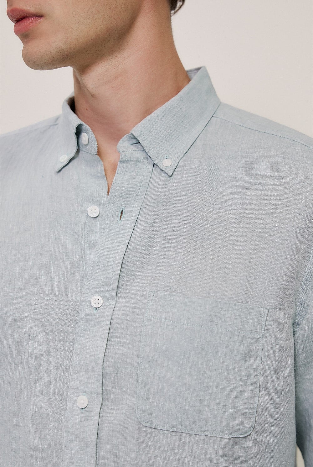 Regular Fit Yarn Dyed Linen Shirt