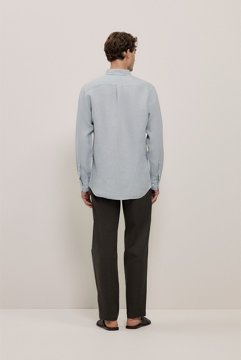 Regular Fit Yarn Dyed Linen Shirt