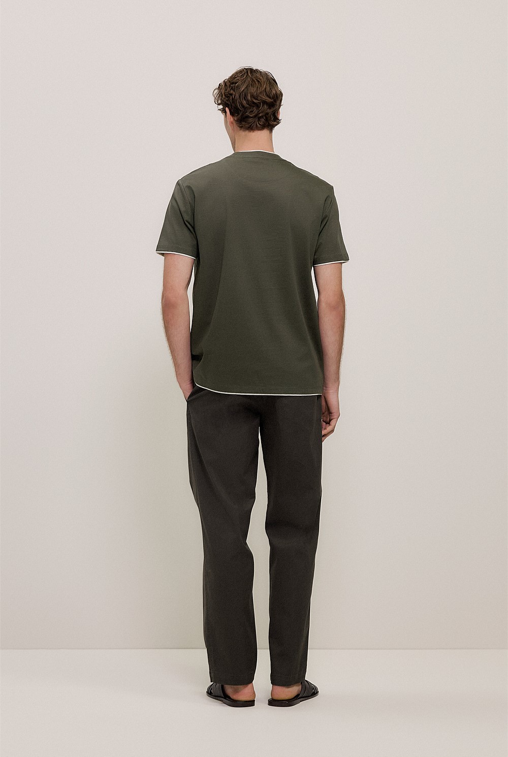 Mercerised Cotton Layered T-shirt