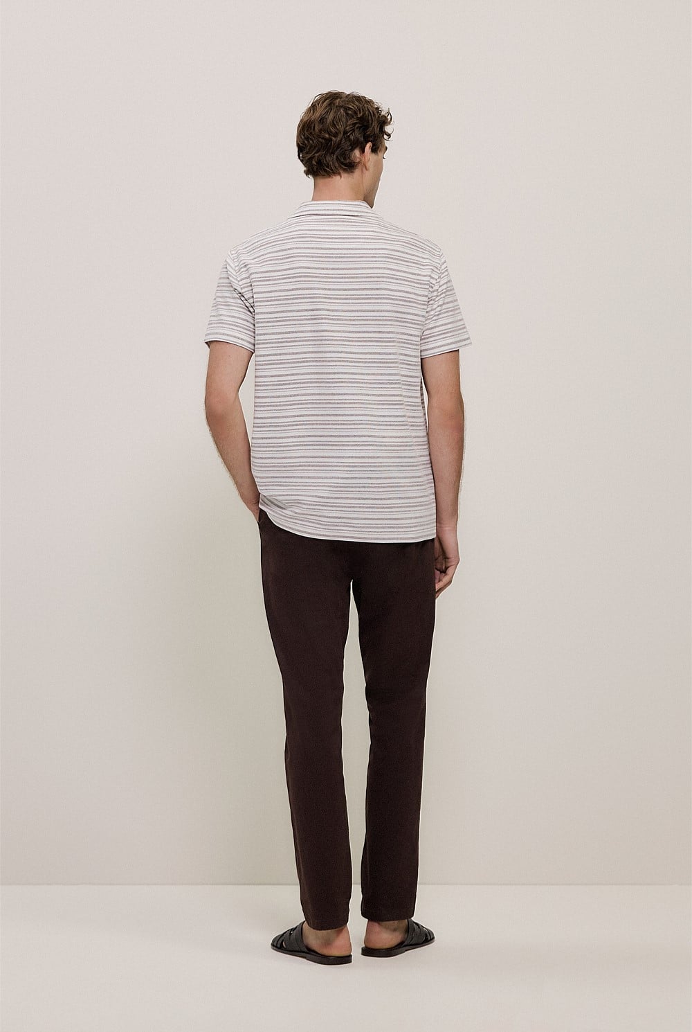 Jacquard Stripe Polo