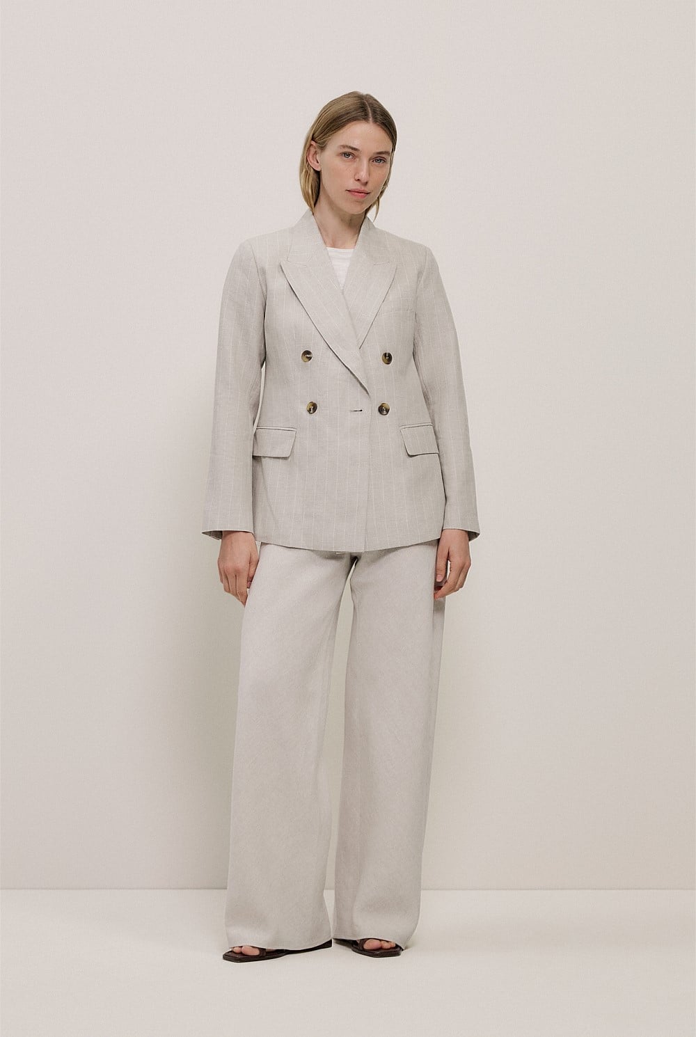 Yarn Dyed Linen Bias Pant