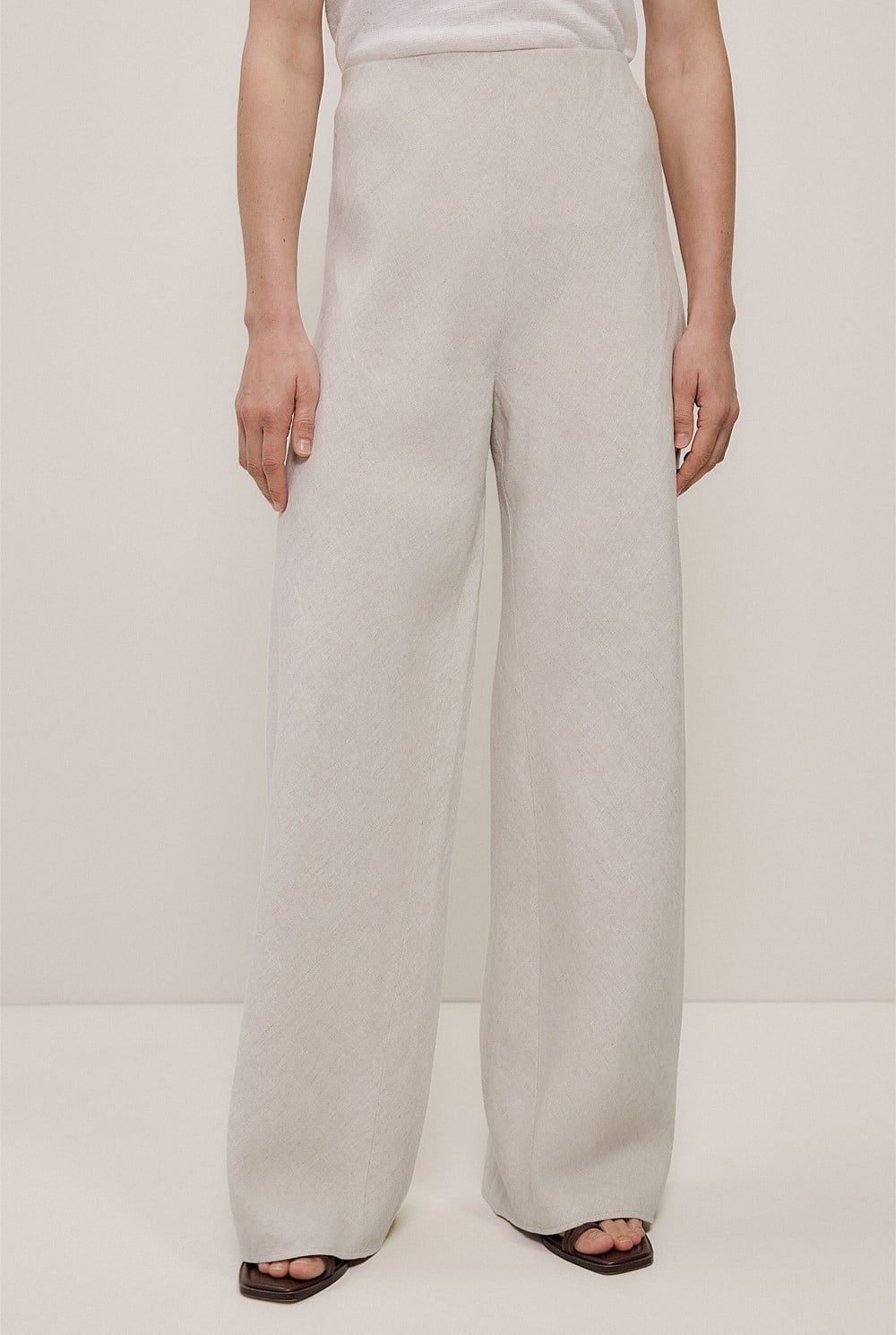 Yarn Dyed Linen Bias Pant
