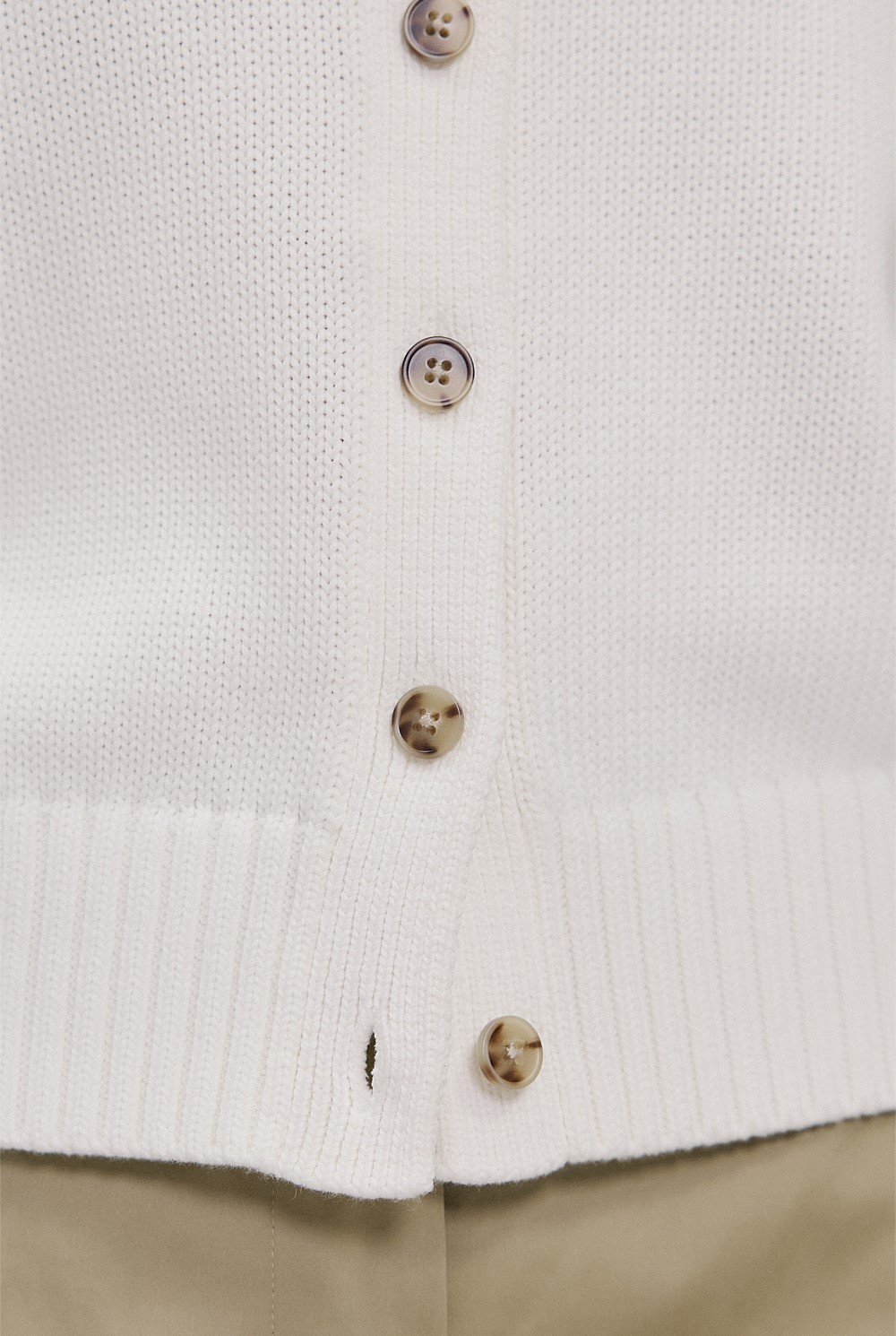 Cotton Knit Short Sleeve Cardigan