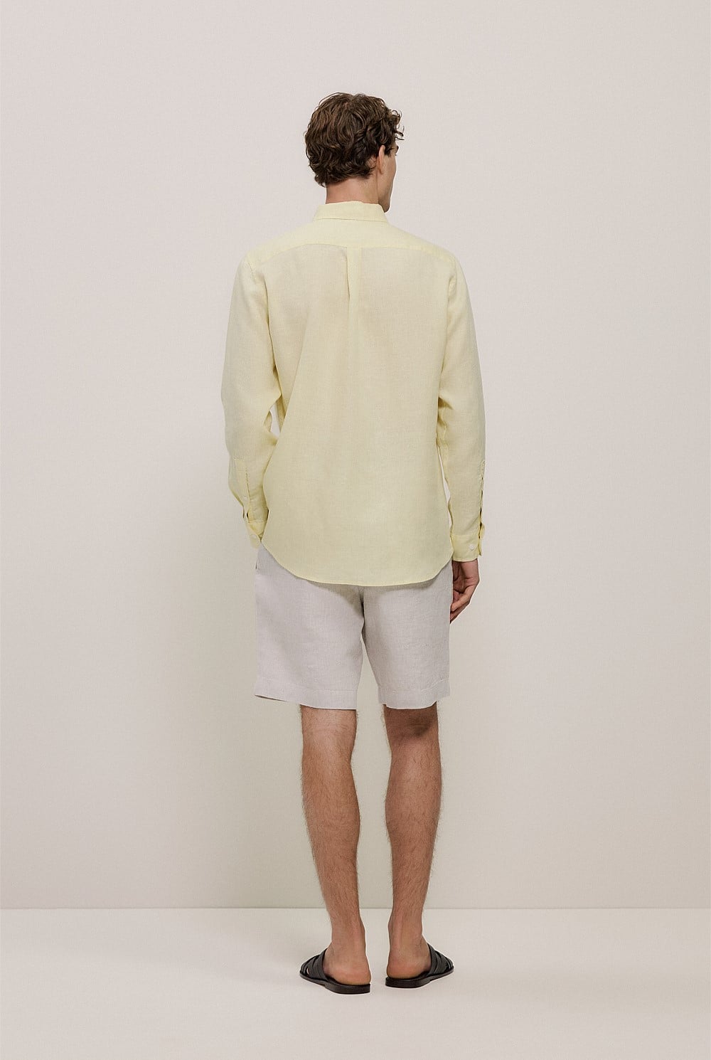 Regular Fit Linen Classic Long Sleeve Shirt