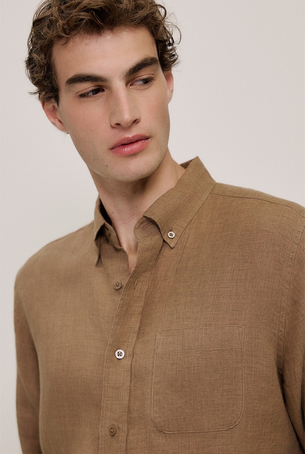 Regular Fit Delave Linen Shirt