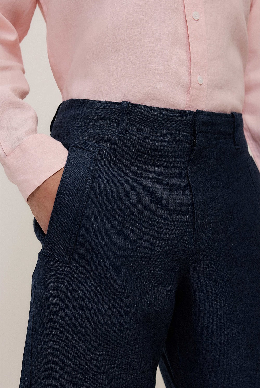 Yarn Dyed Linen Relaxed Short