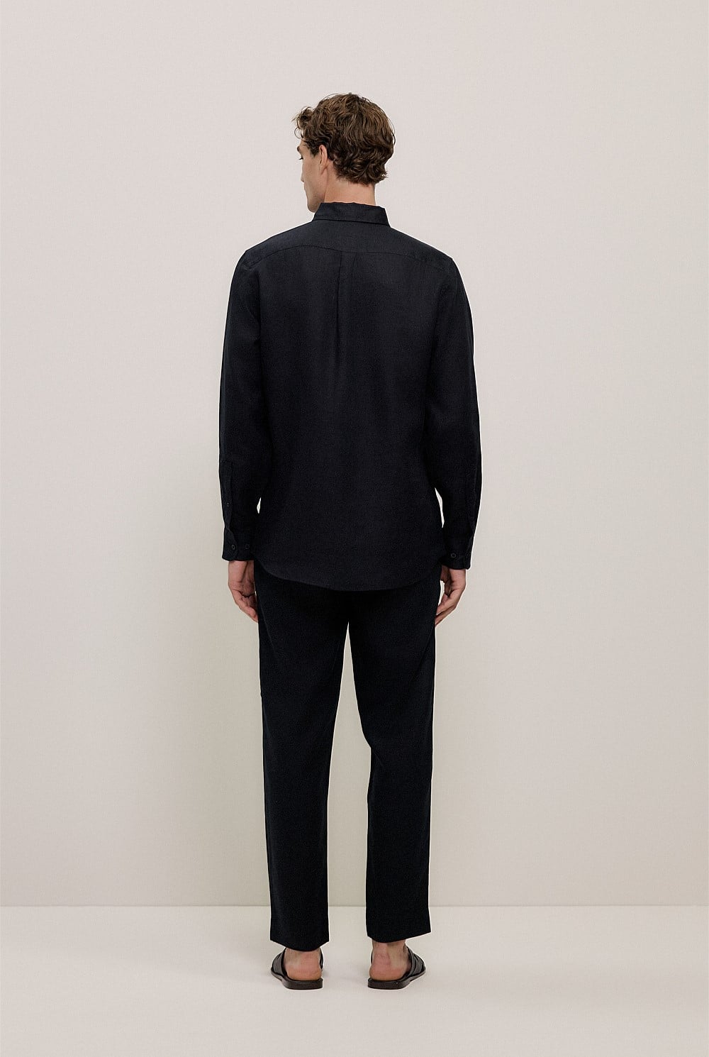 Regular Fit Linen Classic Long Sleeve Shirt
