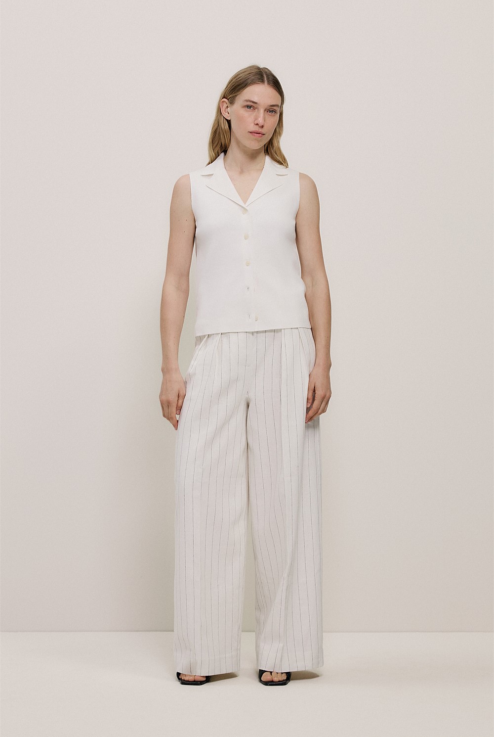 Cotton Cashmere Knit Vest