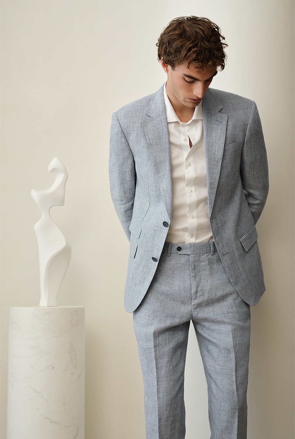 Textured Linen Blazer