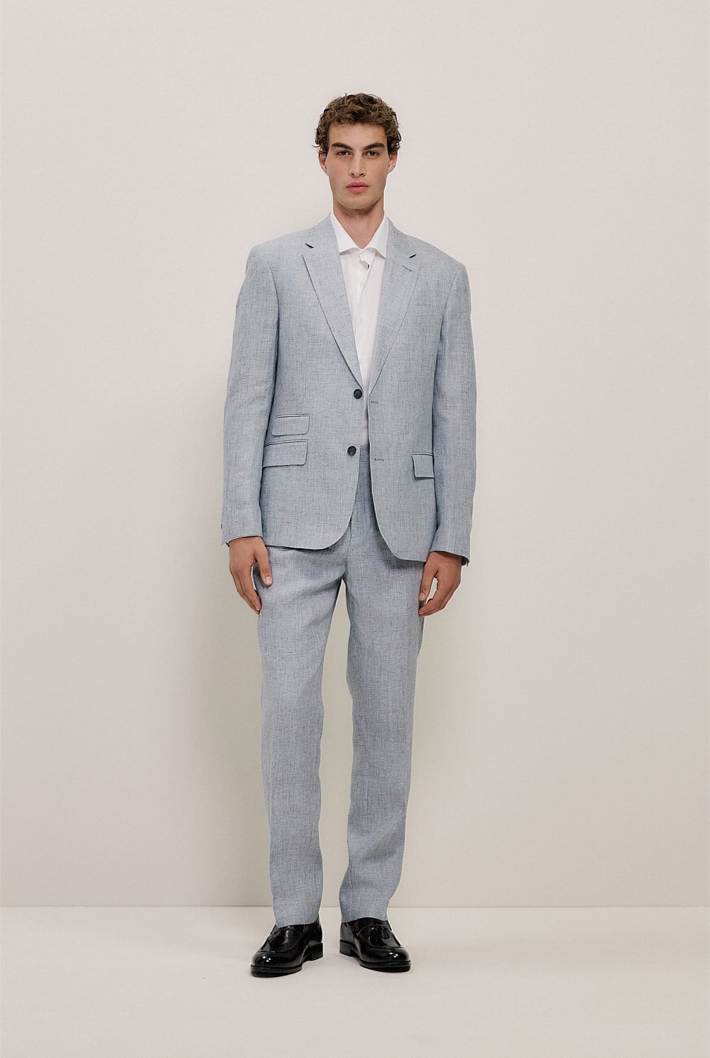 Textured Linen Blazer