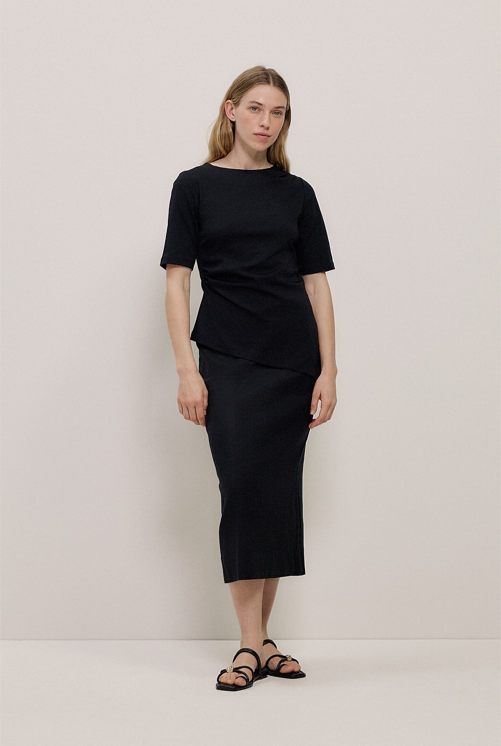 Modal Cotton Asymmetric T-shirt