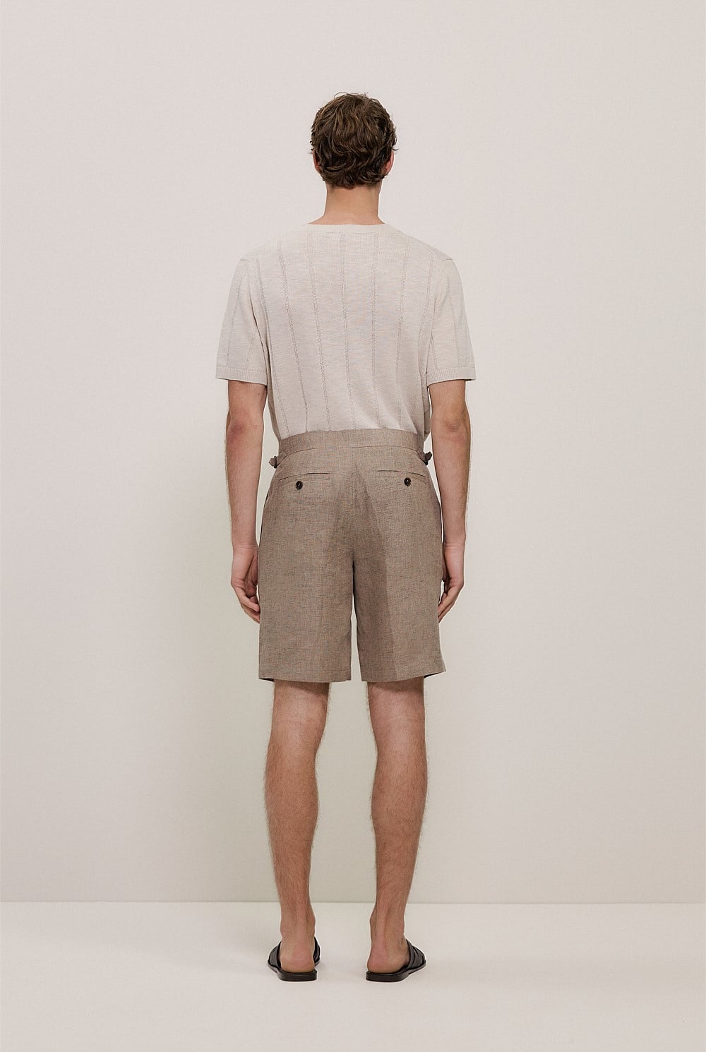 Yarn Dyed Linen Tailored Short