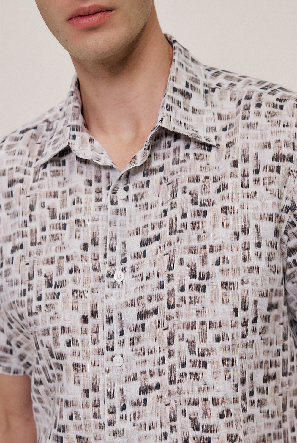 Rift Regular Fit Linen Short Sleeve Shirt