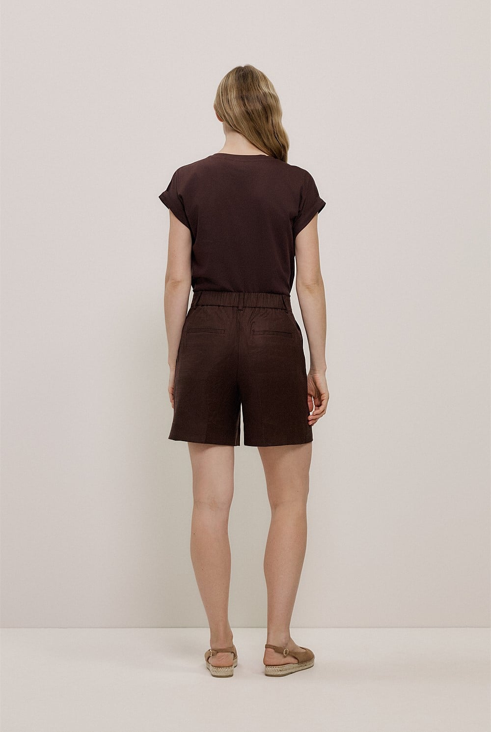 Stretch Linen Blend Short
