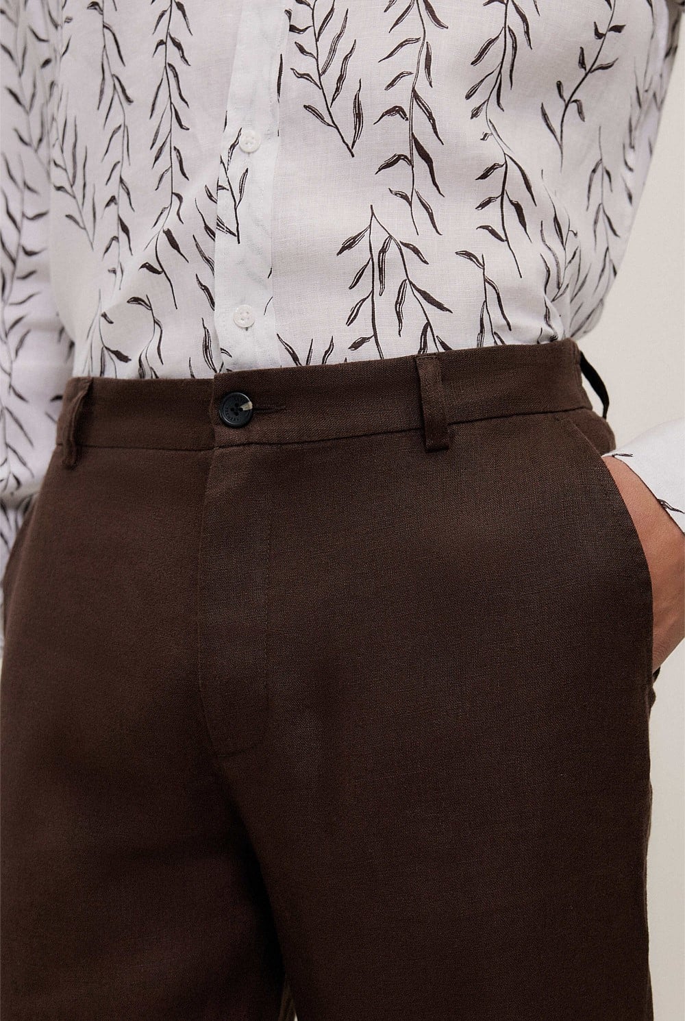 Linen Relaxed Tailored Pant