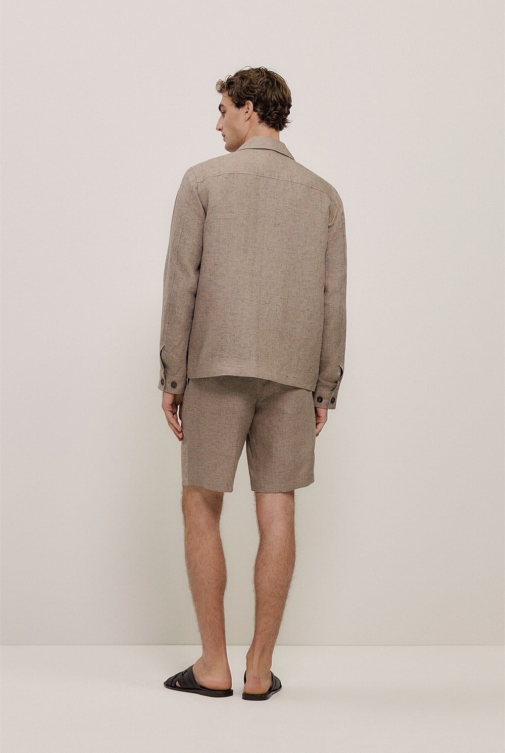 Yarn Dyed Linen Twin Pocket Jacket