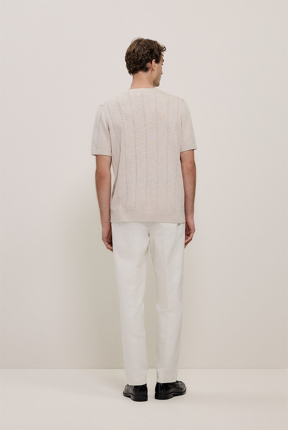 Linen Cotton Slub Knit T-shirt