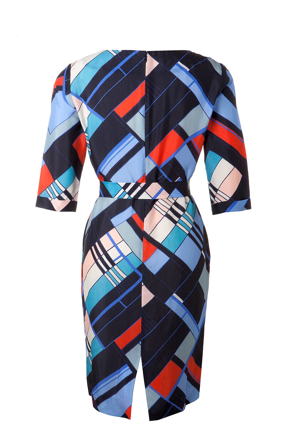 Geometric Check Dress