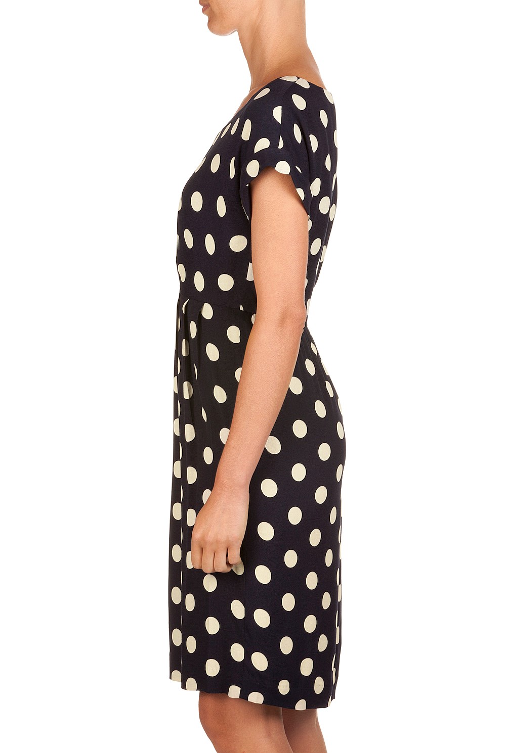 Spot Crepe Dress