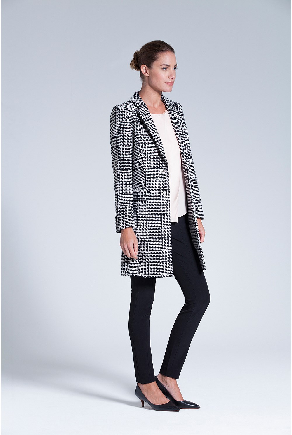 Plaid Jacquard Coat