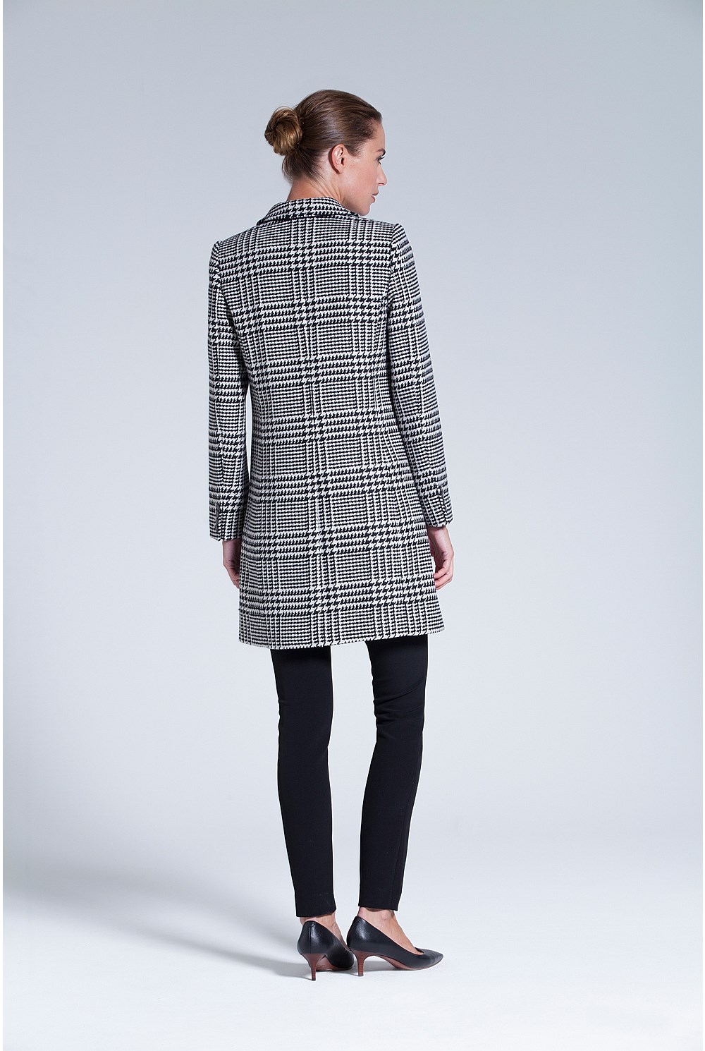 Plaid Jacquard Coat