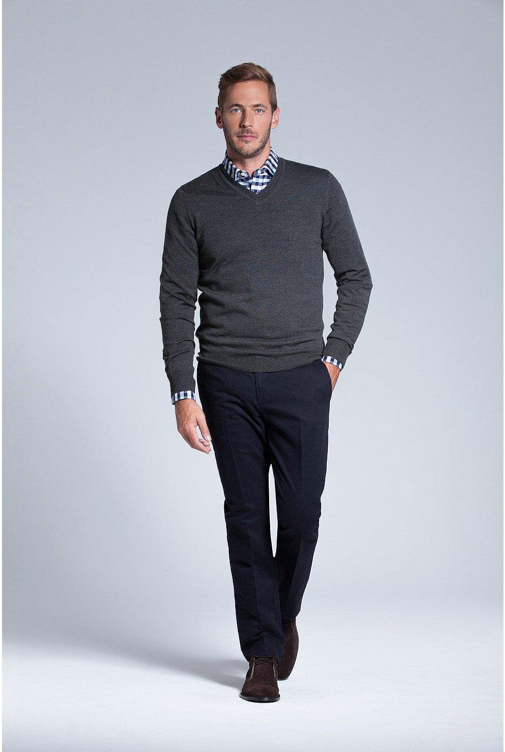 Merino Wool V-Neck Knit