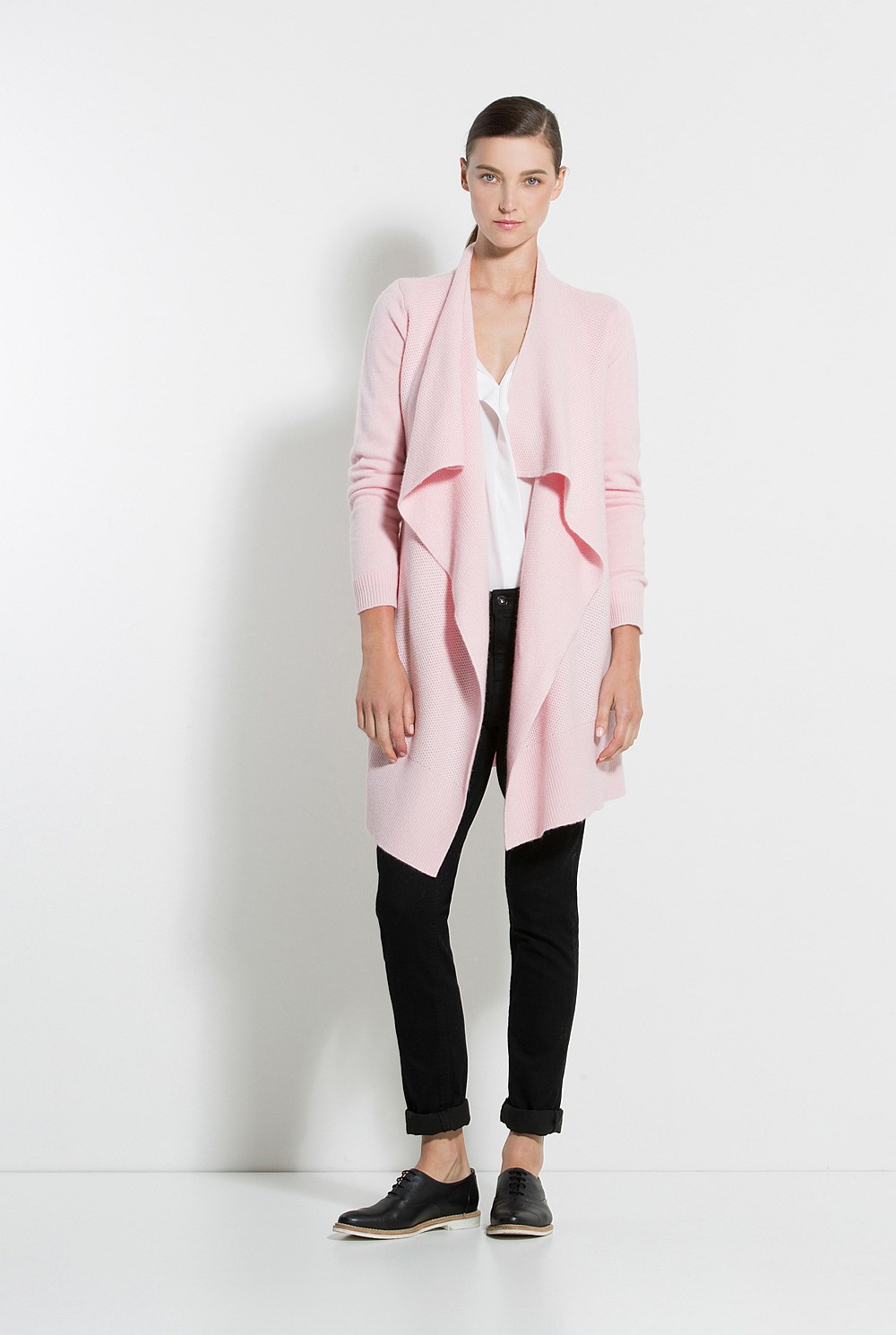 Textured Collar Cardigan