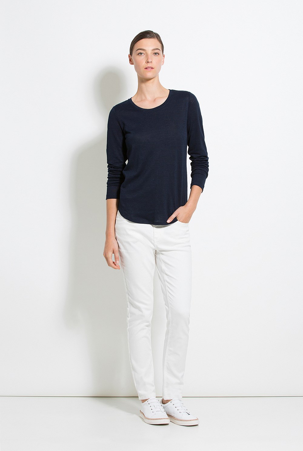 Long Sleeved Linen T-Shirt
