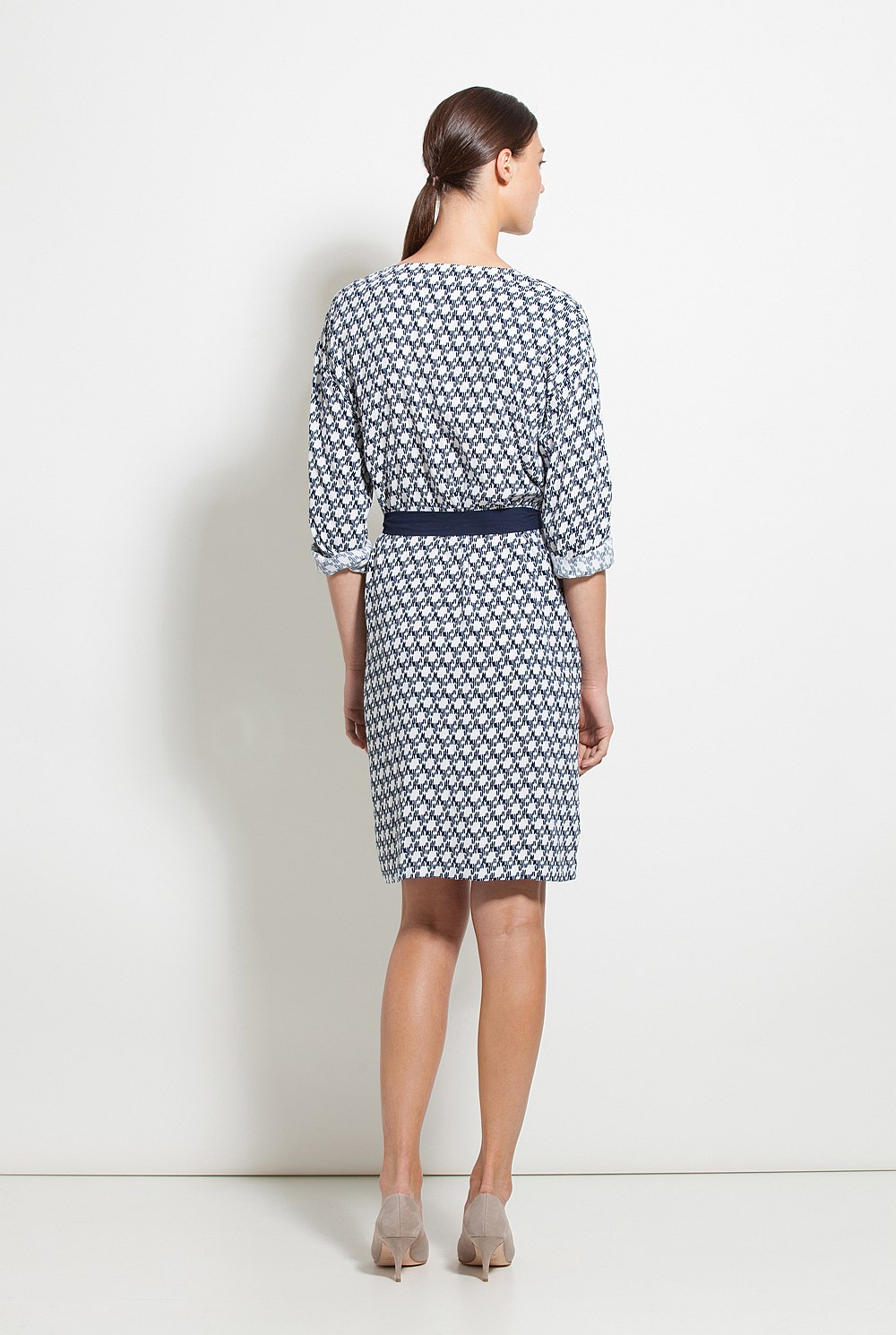 Eyelet Printed Dress