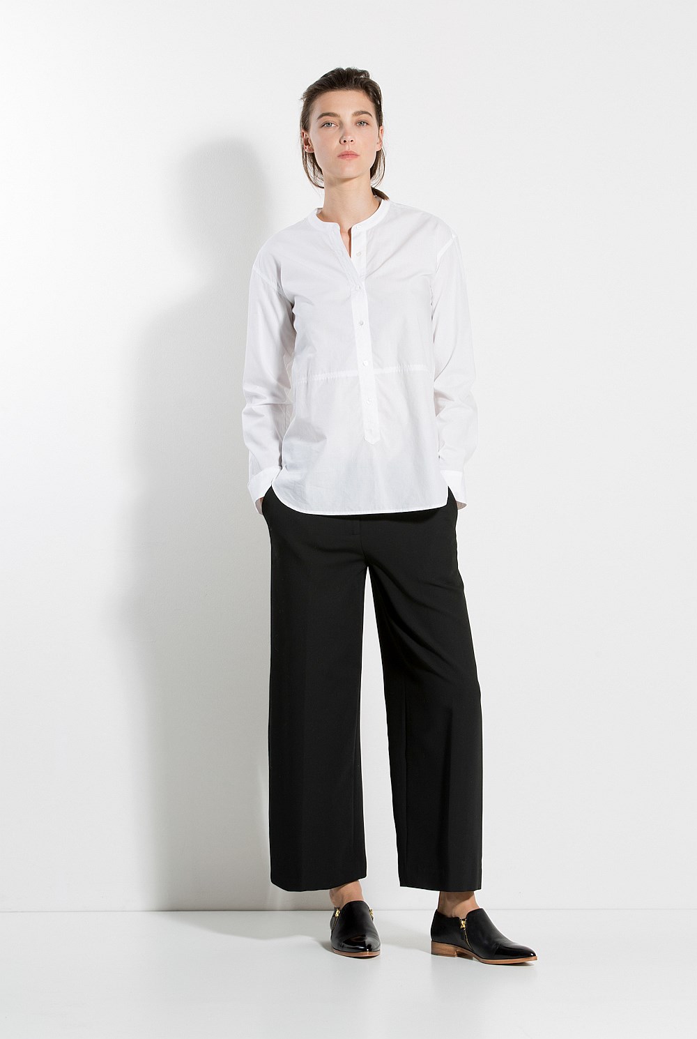 Seamed Cotton Shirt