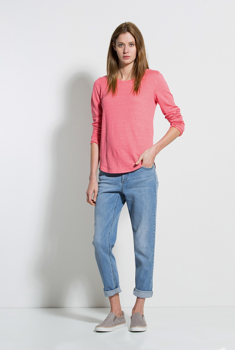 Long Sleeved Linen T-Shirt