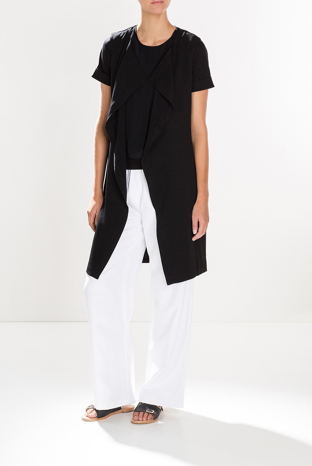 Sleek Draped Vest