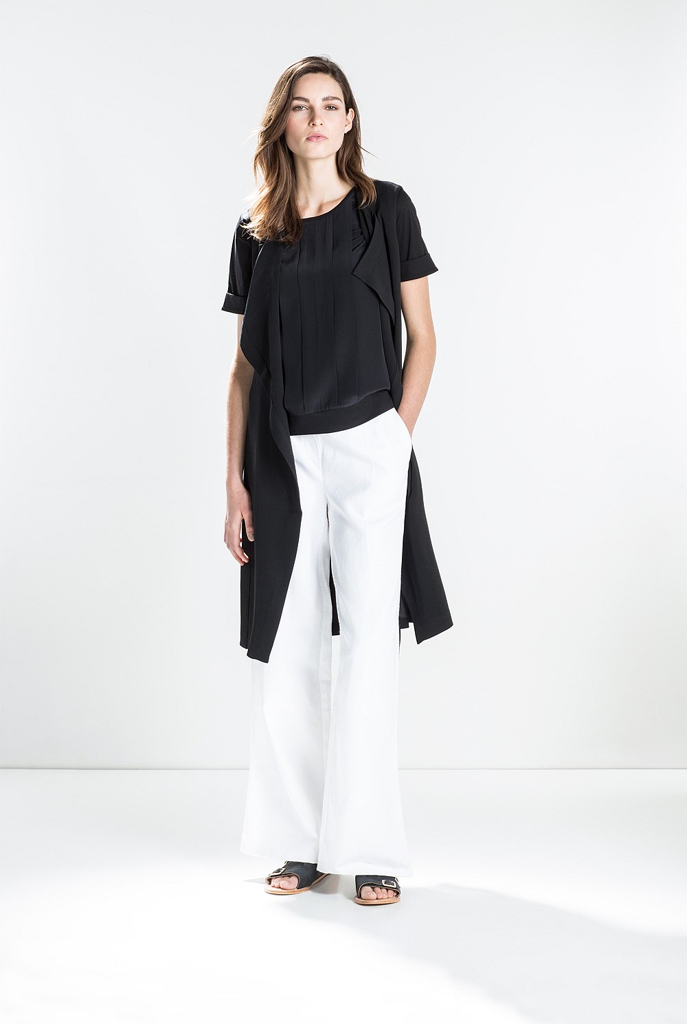 Sleek Draped Vest