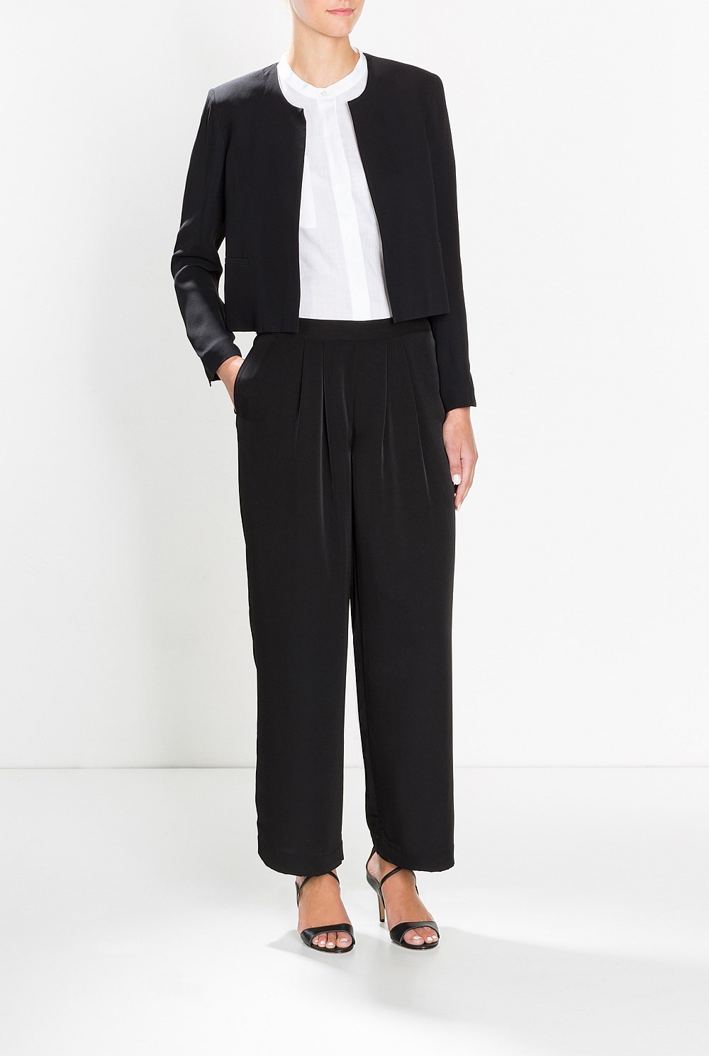 Clean Line Jacket Black Clean Draped Jacket - WOMEN Jackets & Coats | Trenery