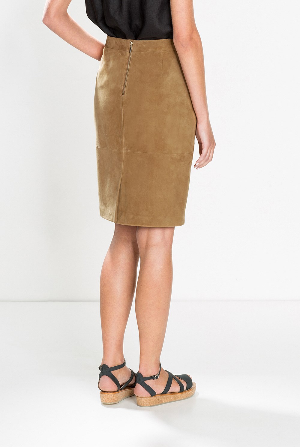 Suede Wrap Skirt