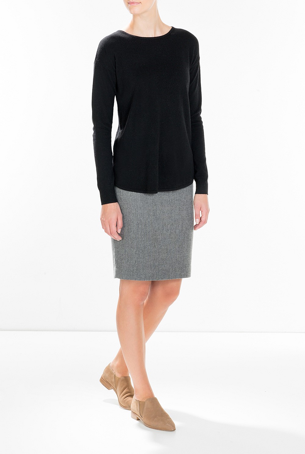 Curved Hem Knit