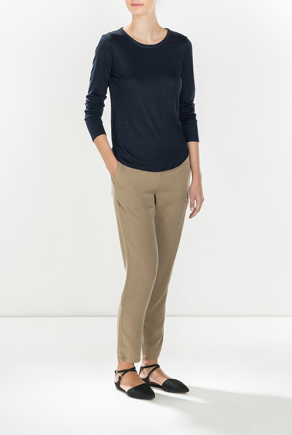 Long Sleeved Linen T-Shirt