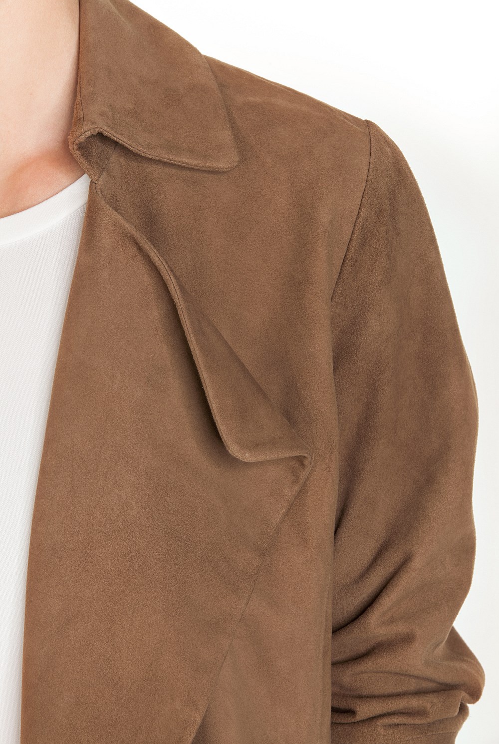 Draped Suede Jacket