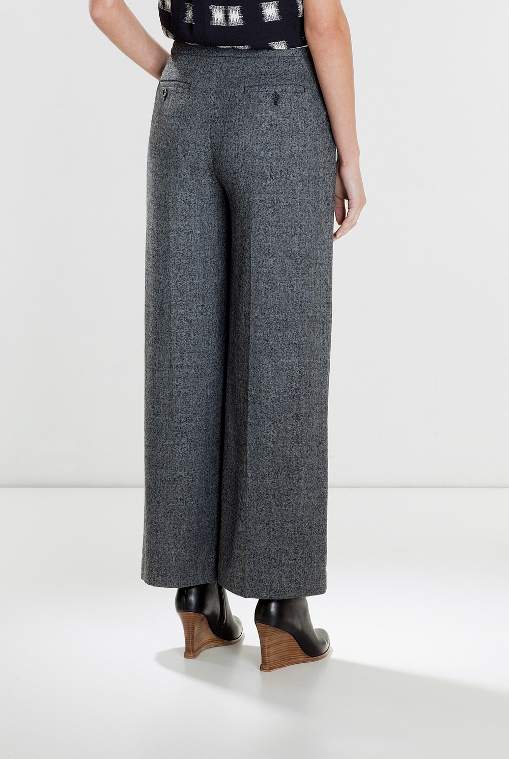 Textured Wide Leg Pant