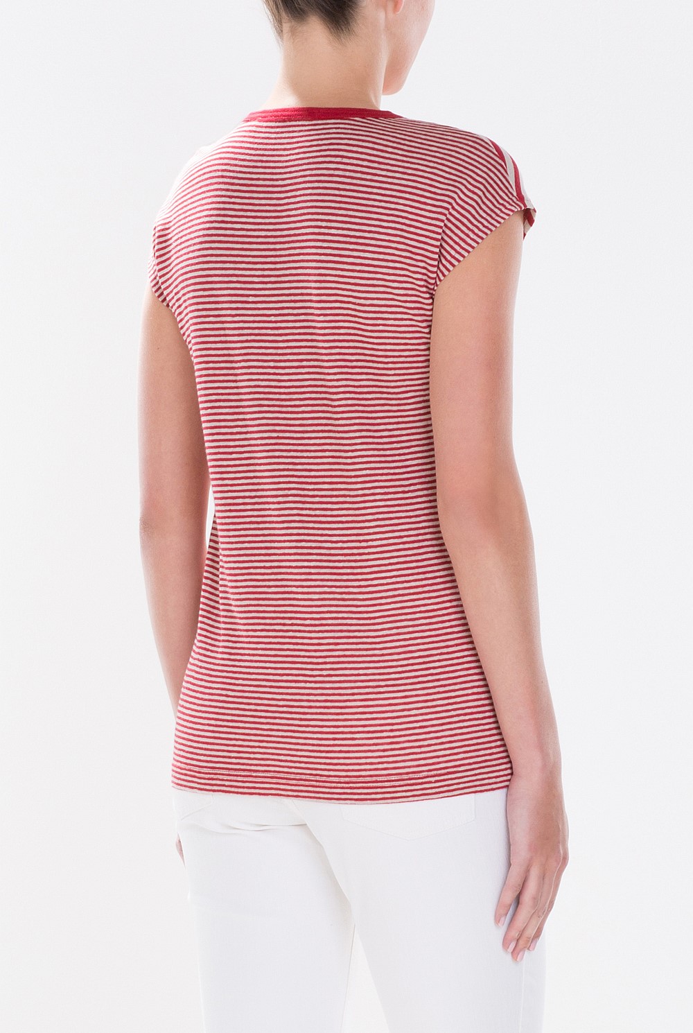 Multi Striped Linen T-Shirt