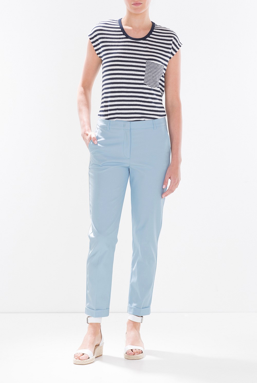 Multi Striped Linen T-Shirt