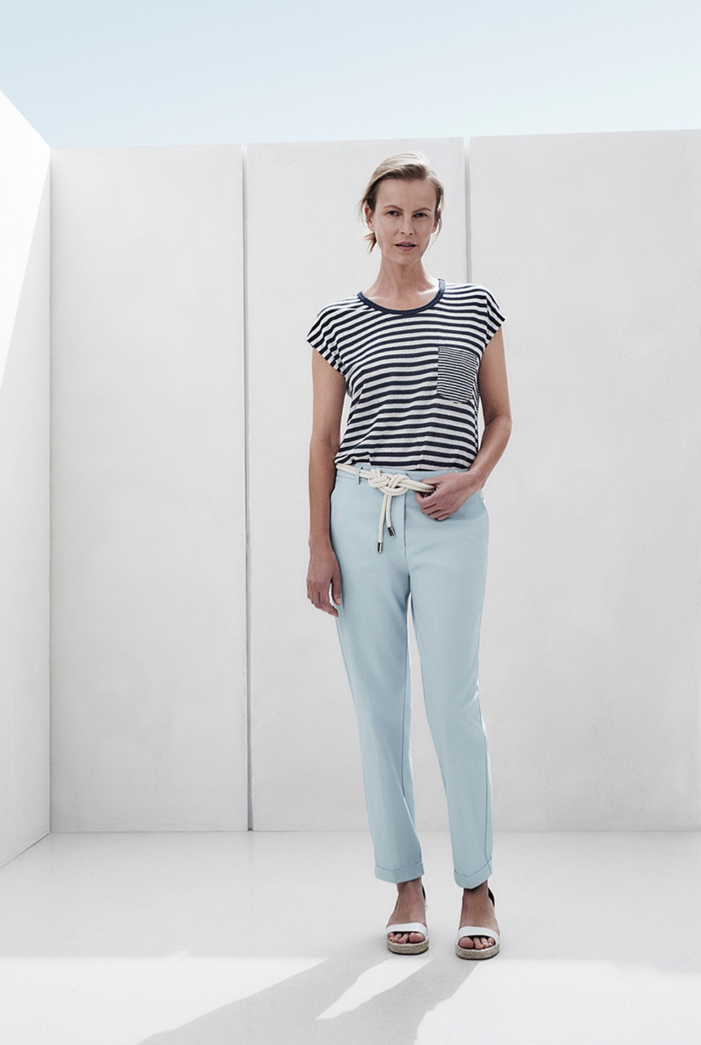 Multi Striped Linen T-Shirt