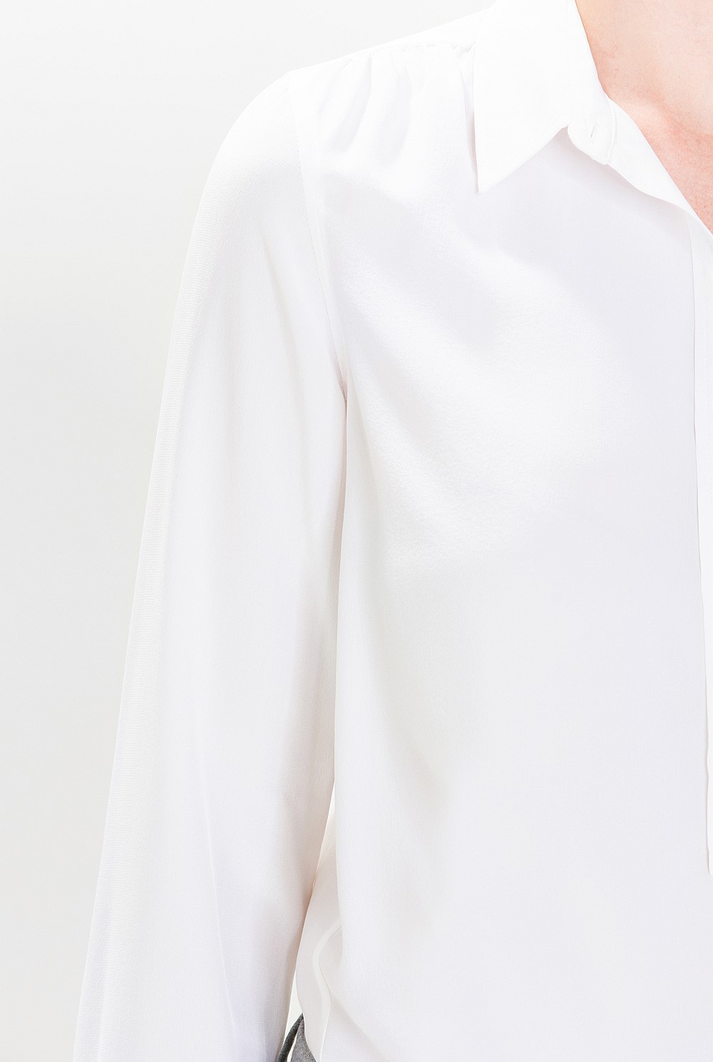 Half Placket Silk Shirt