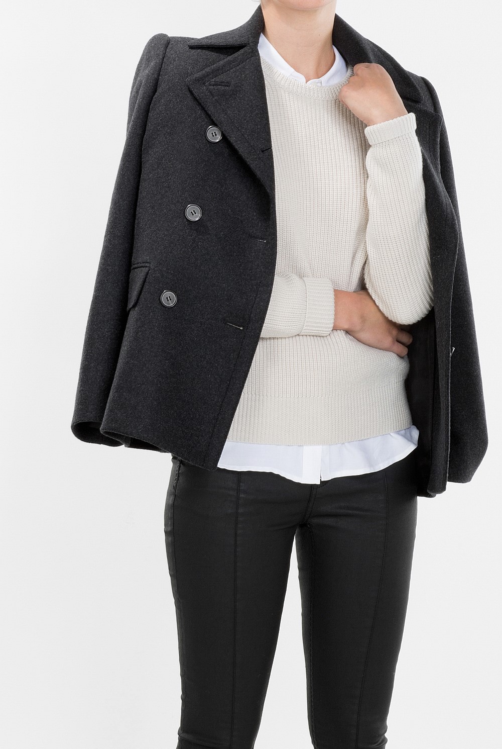 Wool Twill Pea Coat